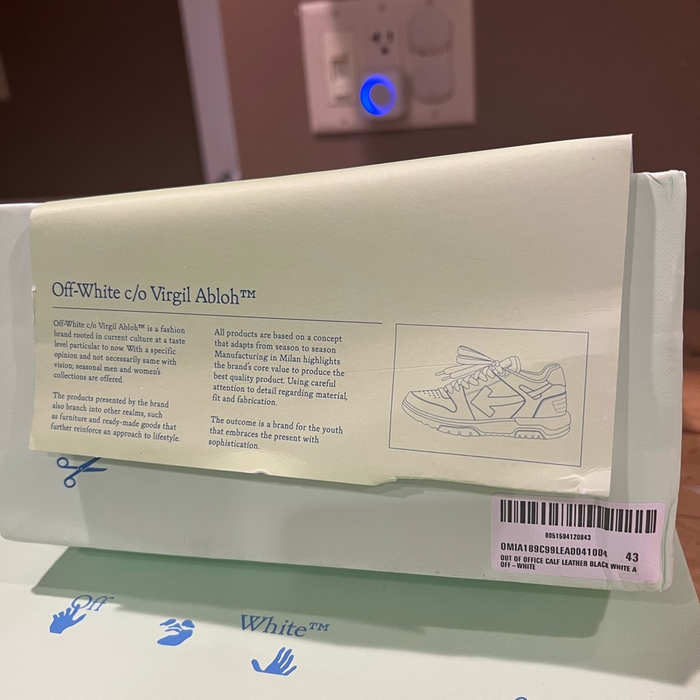 Off-White Cream Sneakers with Box